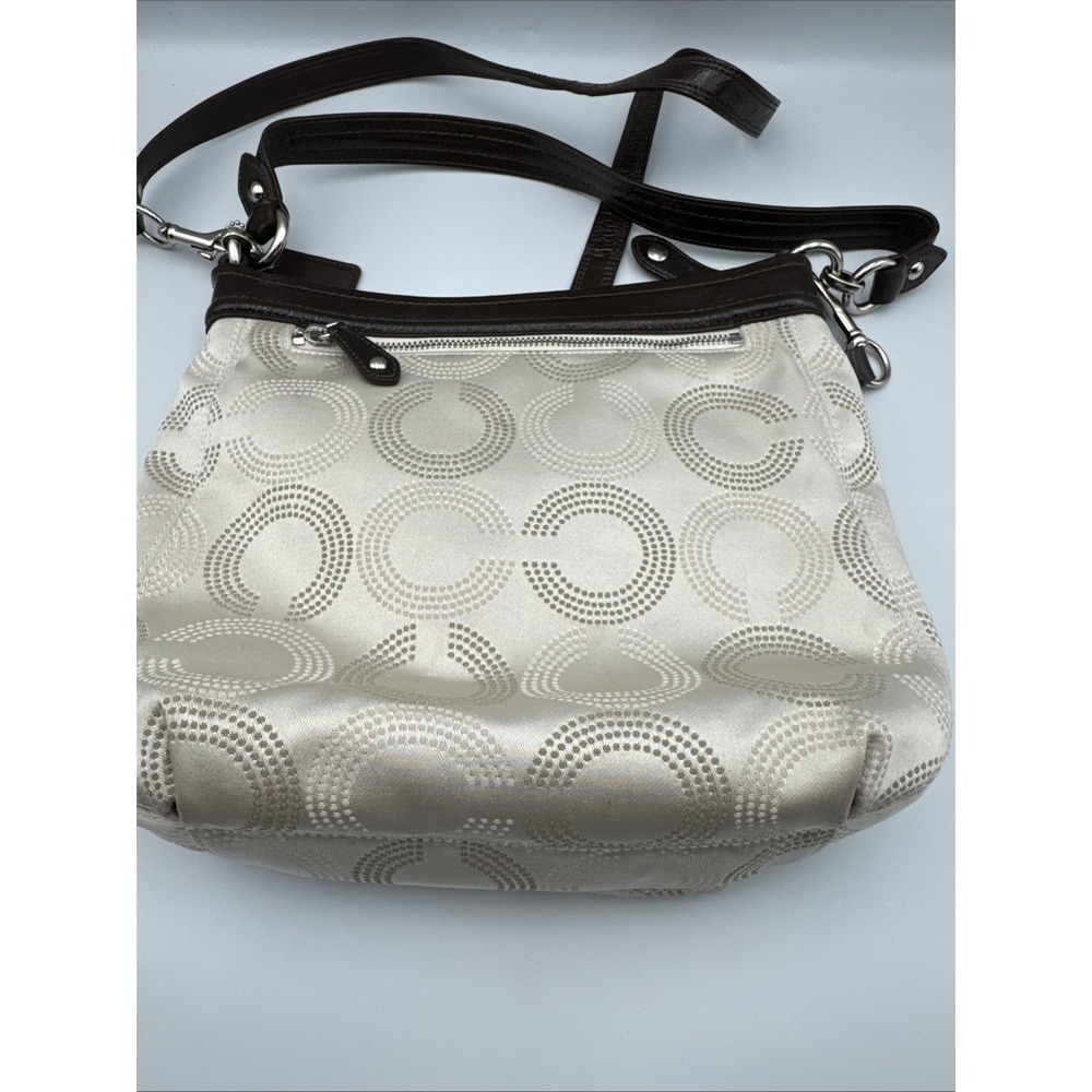 Ashley Signature Hippie Coach Beige and Brown Shoulder Purse Handbag - Picture 5 of 15